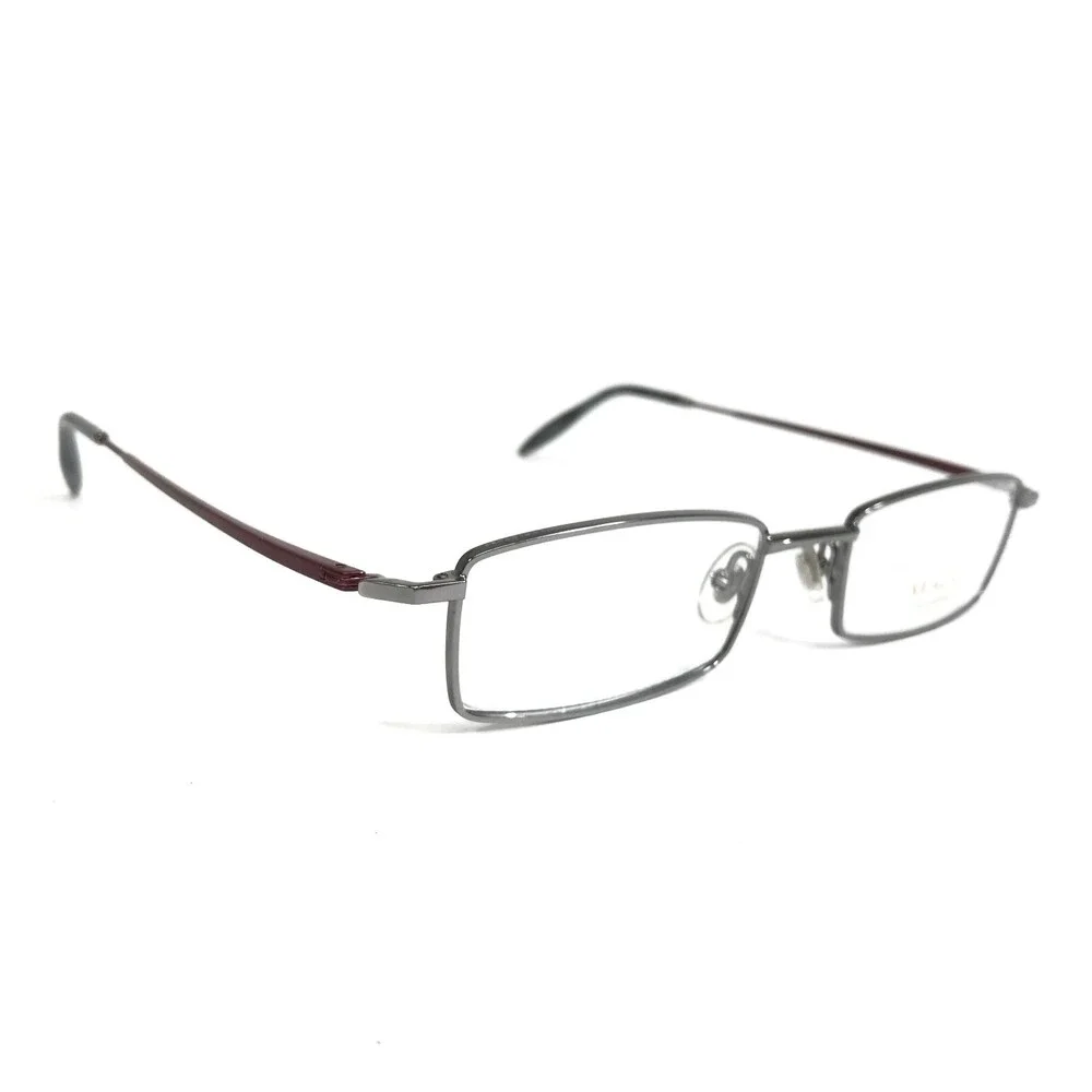 Augar Eyeglasses Frames HP138 GRIS Grey Red 22KT GP Gold Plated 49-18-140